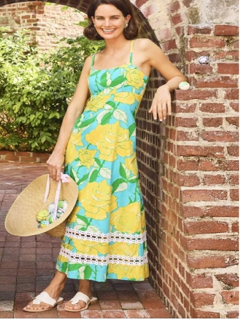 NWT Lilly Pulitzer Haliey Midi Dress In Vintage Print Rose Bud Size 10